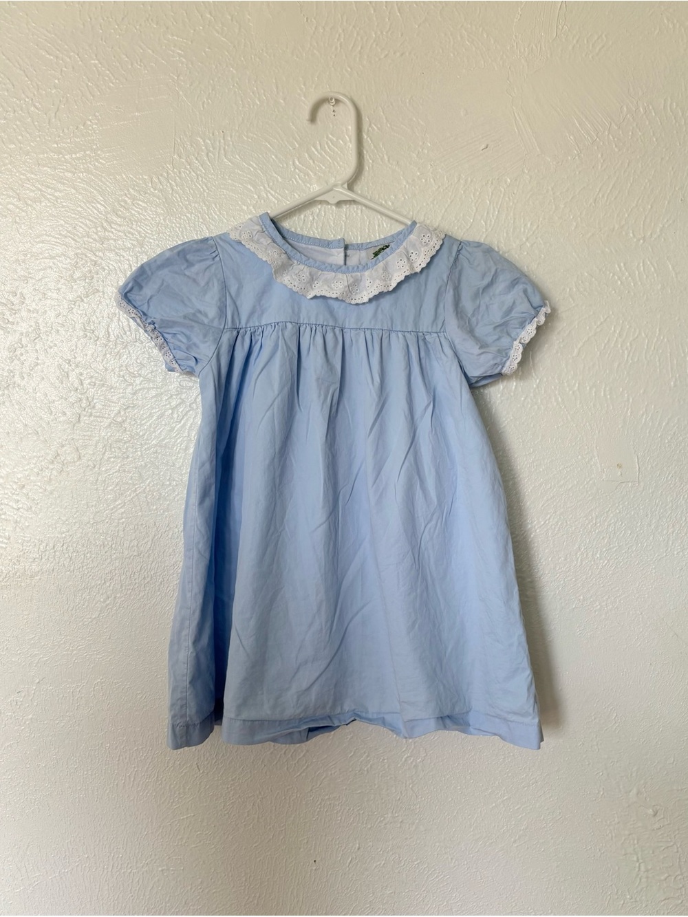 Vintage Classic Light Blue Lace-Trim Girls' Dress size 4T